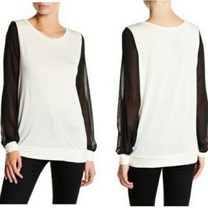 Haute Hippie White and Black Blouse